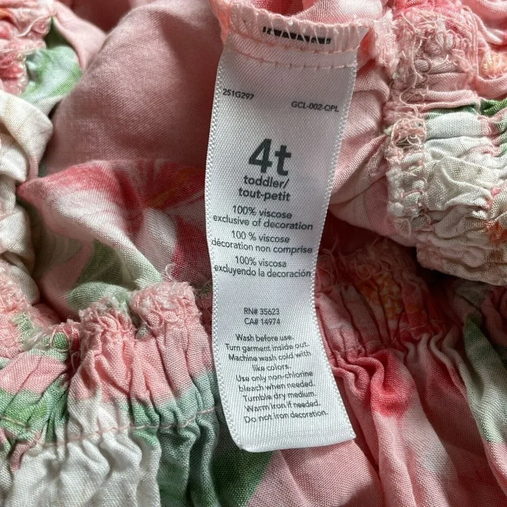 Girl’s Carter Hawaiian Floral Strappy Sun Dress‎ Size 4T